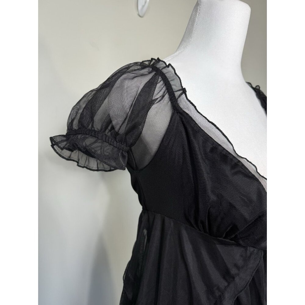 Urban Outfitters Dress Sammy Mesh Mini Dress Sheer Sexy Whimsigoth Romantic NWT - Picture 8 of 12